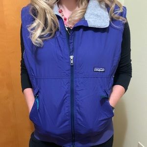 Patagonia purple full lined fleece vest size small